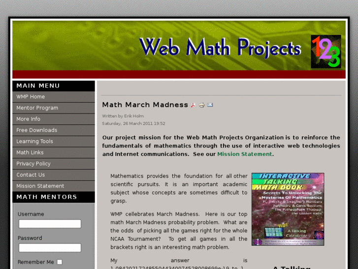 www.webmathprojects.org