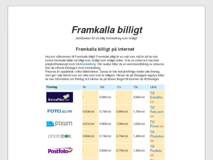 www.framkallabilligt.se