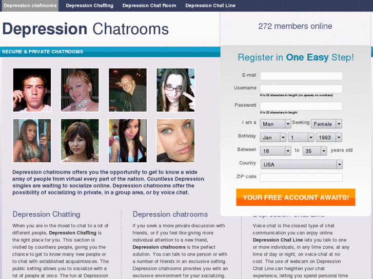 www.depressionchatrooms.org