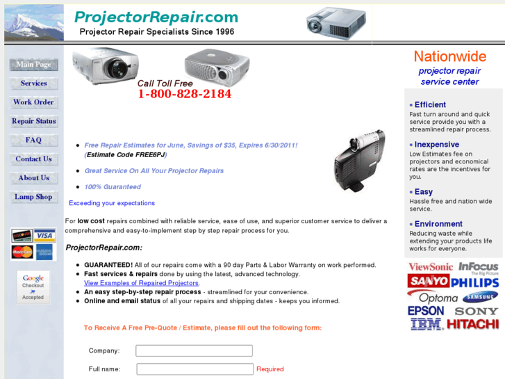 www.projectorrepair.com