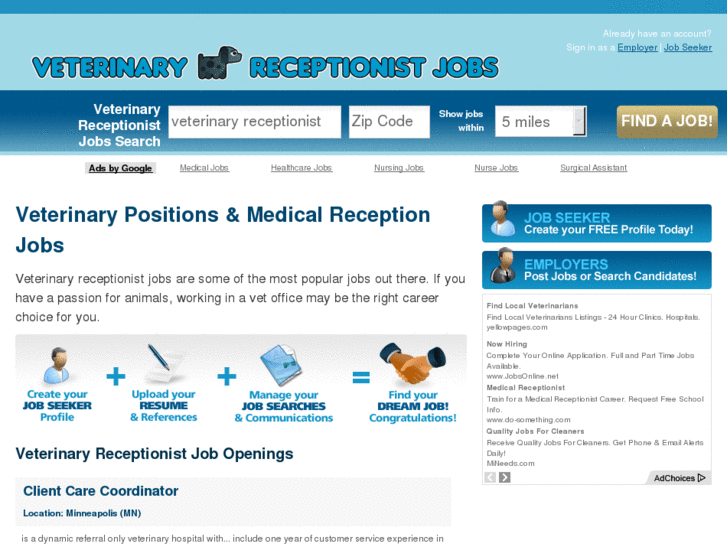 www.veterinaryreceptionistjobs.com