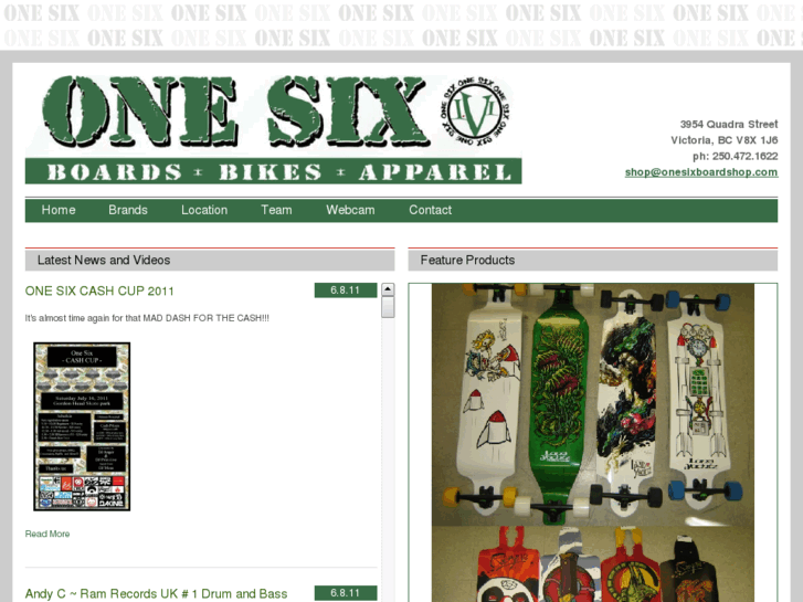 www.onesixboardshop.com