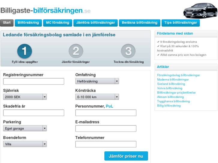 www.billigaste-bilforsakringen.se