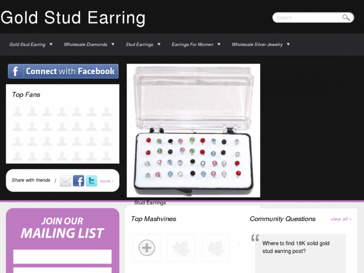 www.goldstudearring.com