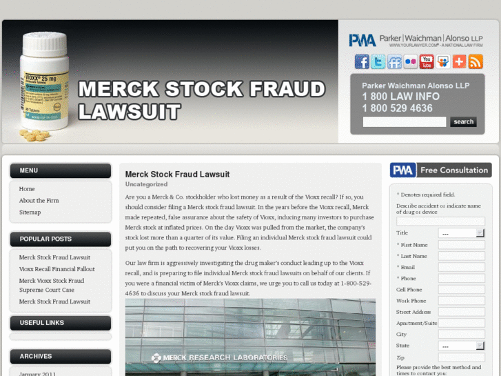 www.merck-stock-fraud-lawsuit.com