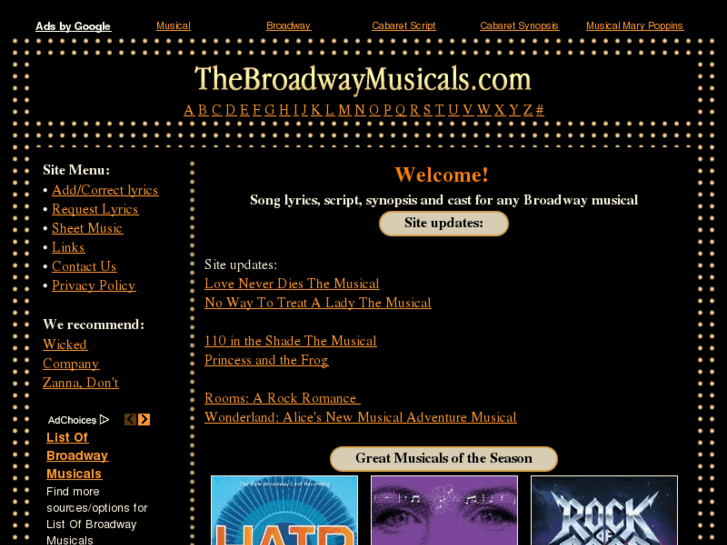 www.thebroadwaymusicals.com