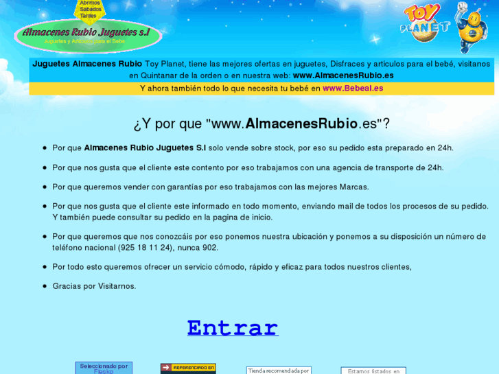 www.almacenesrubiojuguetes.com