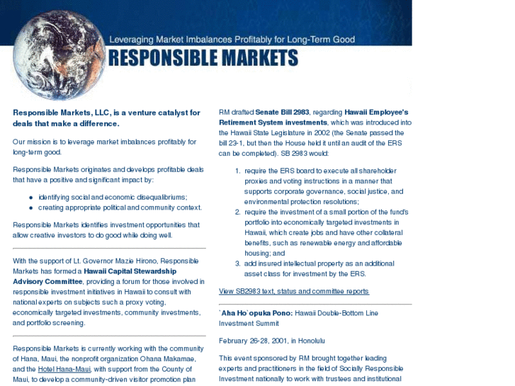 www.responsiblemarkets.com