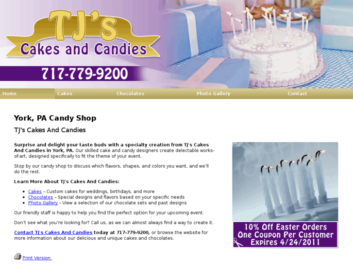 www.tjscakesandcandies.com