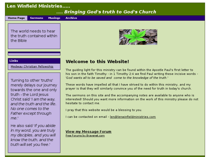 www.lenwinfieldministries.com