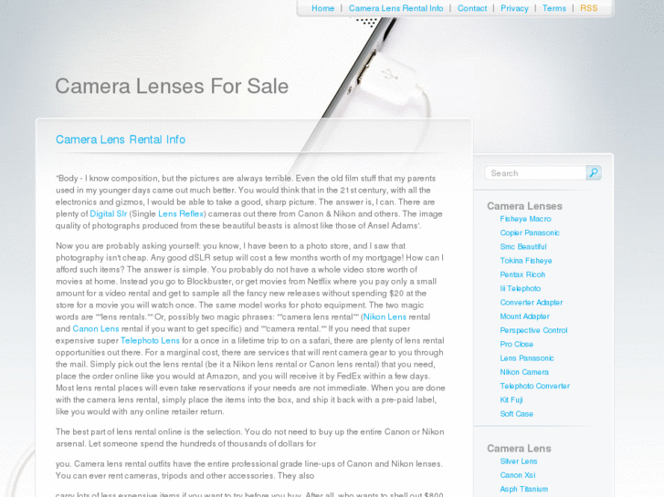 www.cameralensesforsale.net