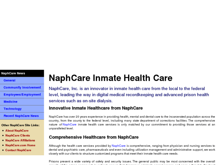 www.naphcareinmatehealthcare.com