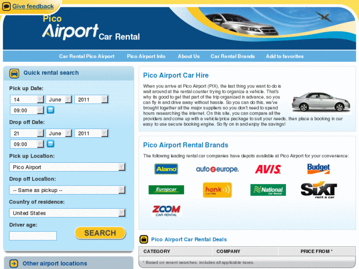 www.picoairportcarhire.com