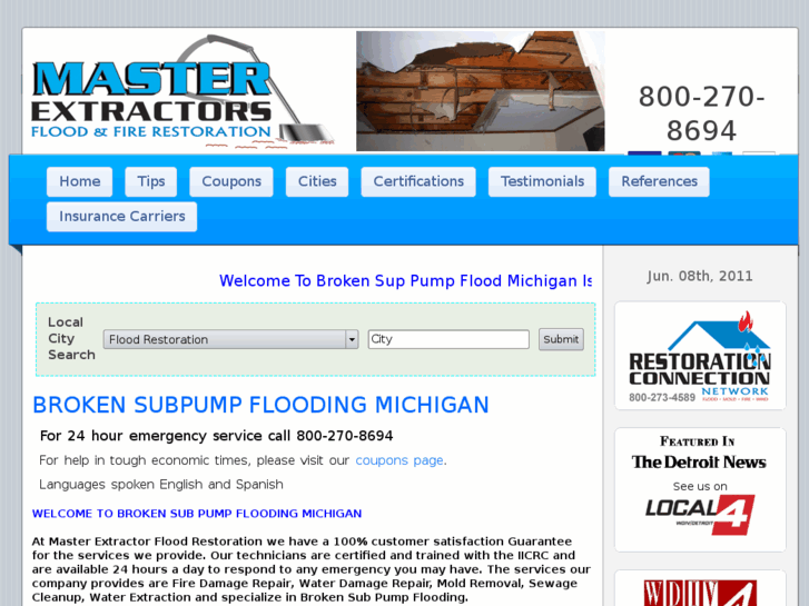 www.brokensubpumpfloodingmichigan.net