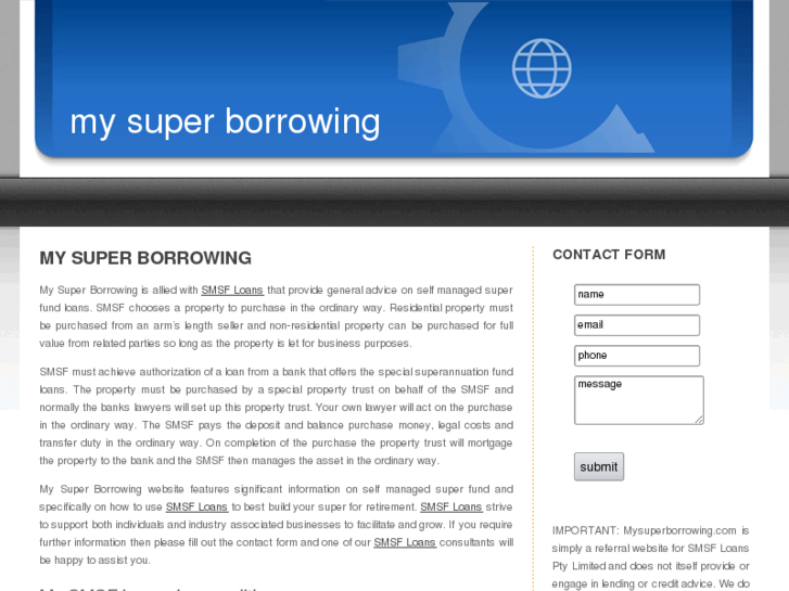 www.mysuperborrowing.com