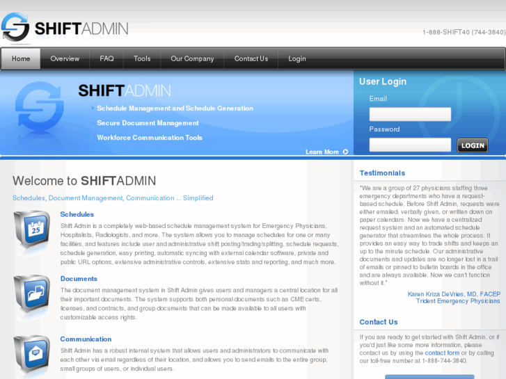 www.shiftadmin.net