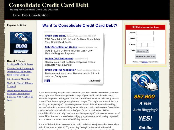 www.consolidatecreditcarddebtnow.com