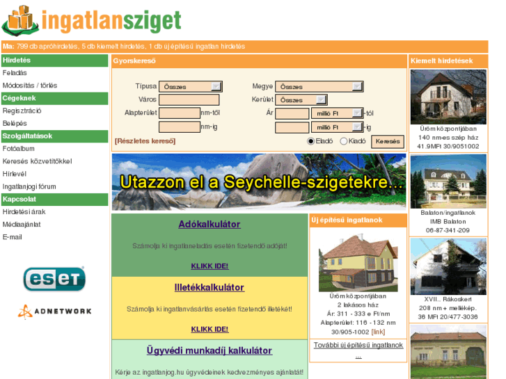 www.ingatlansziget.hu