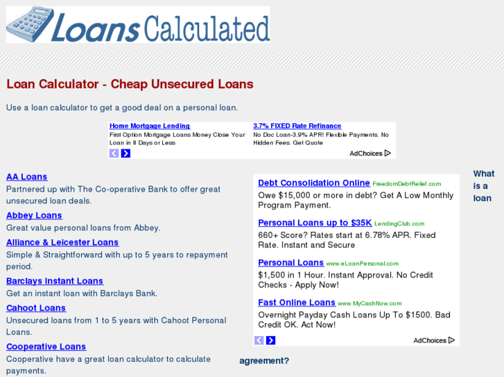 www.loanscalculated.co.uk