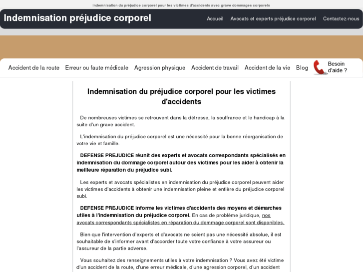 www.indemnisationprejudicecorporel.fr