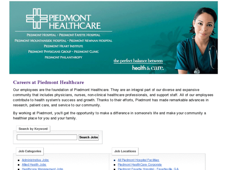 www.piedmonthealthcare-jobs.com