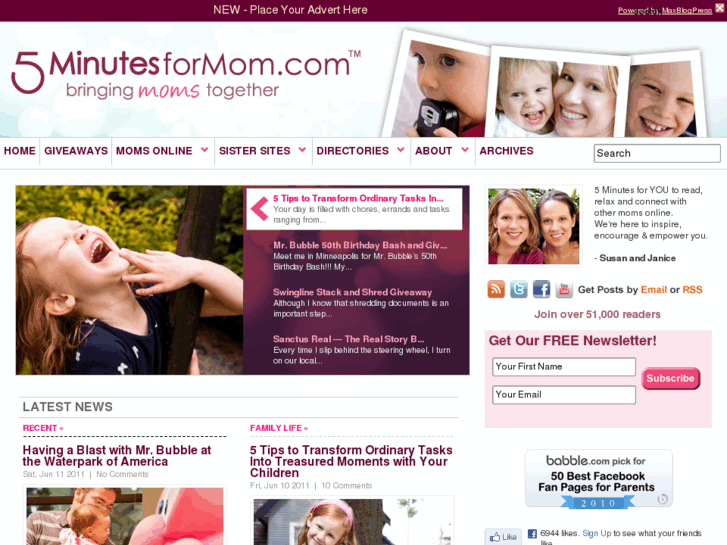 www.5-minutes-for-mom.com