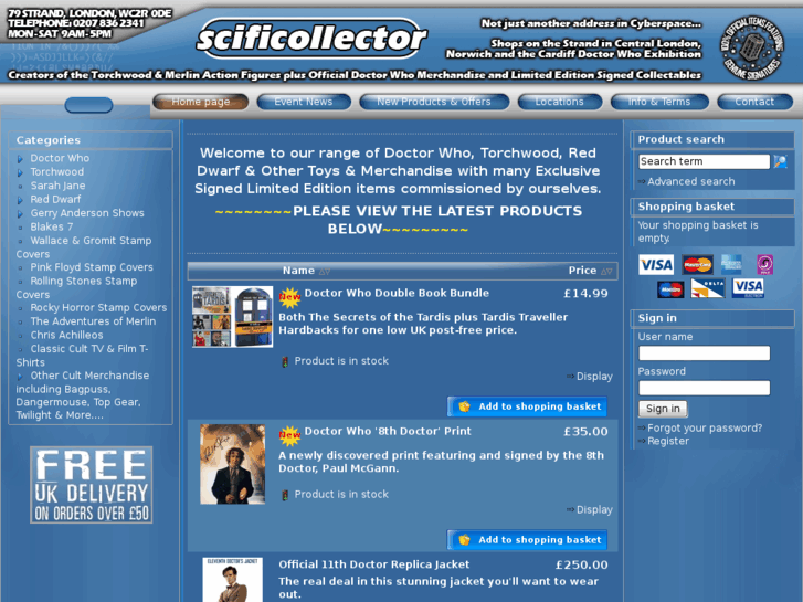 www.scificollectorshop.co.uk