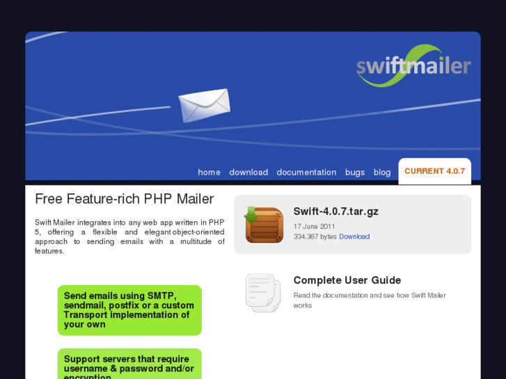 www.swiftmailer.org