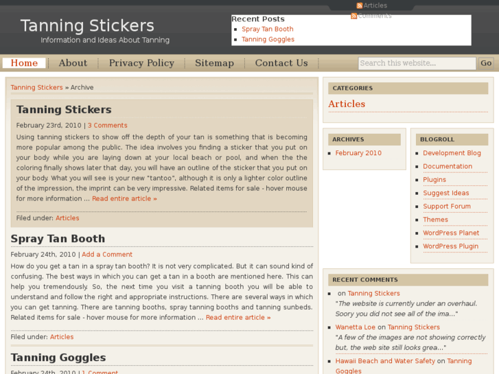 www.tanningstickers.net