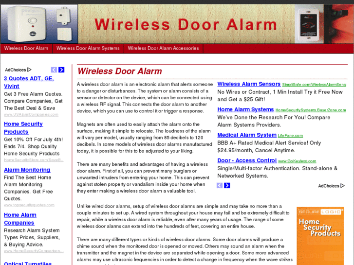 www.wirelessdooralarms.net