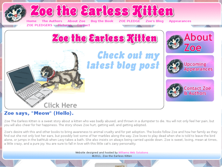 www.zoetheearlesskitten.com