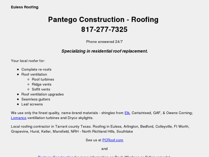 www.eulessroofing.com