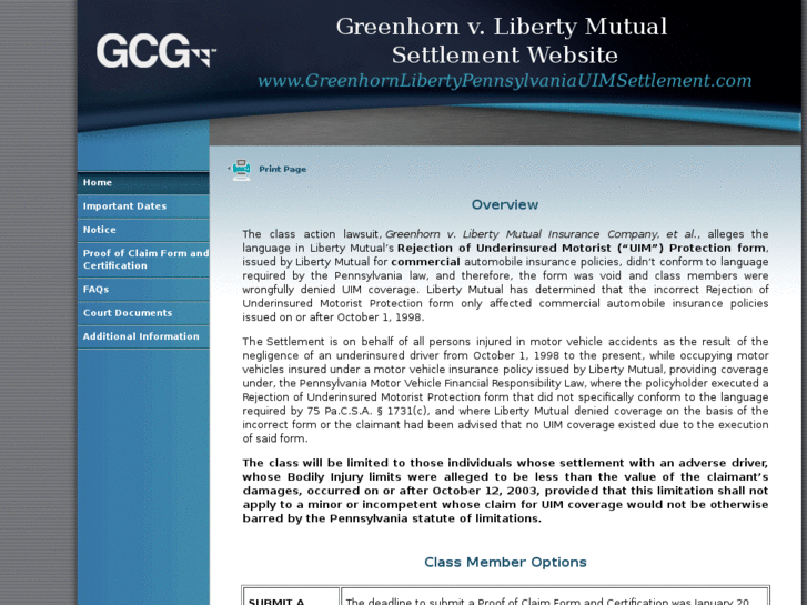 www.greenhornlibertypennsylvaniauimsettlement.com