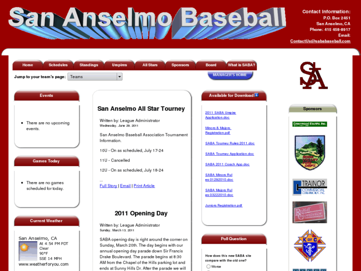 www.sababaseball.com