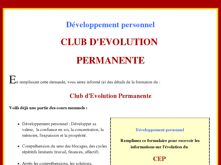 www.club-evolution-permanente.com