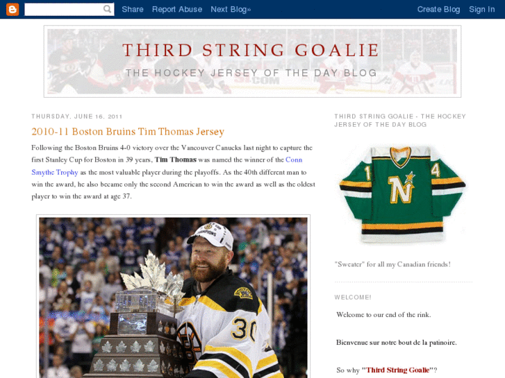 www.thirdstringgoalie.com