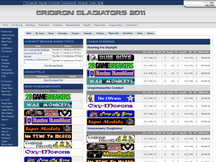 www.gridirongladiators.net