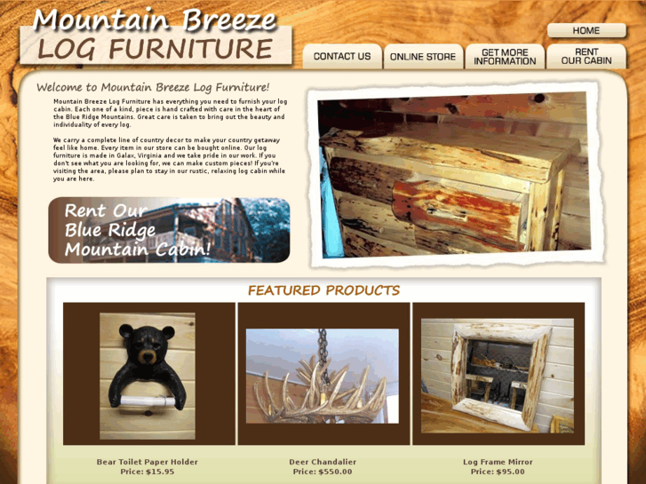 www.mountainbreezelogfurniture.com