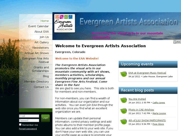 www.evergreenartist.org