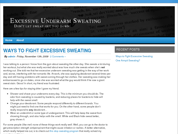 www.excessiveunderarmsweating.info