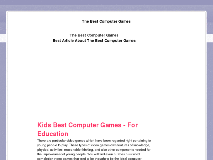 www.thebestcomputergames.com