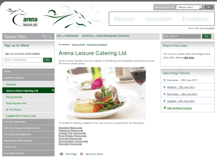 www.arenaleisurecatering.com