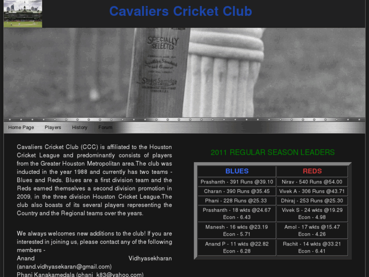 www.cavalierscricketteam.com