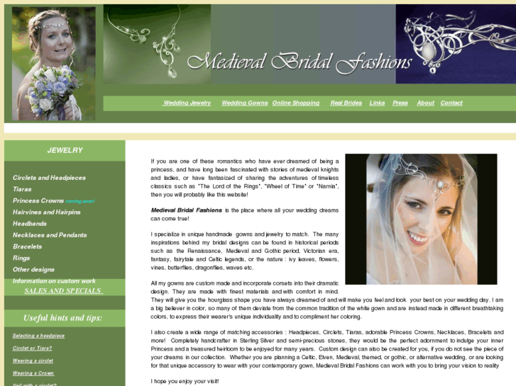 www.medievalbridalfashions.com