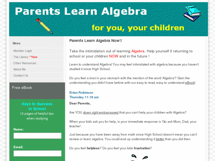 www.parents-learn-algebra.com