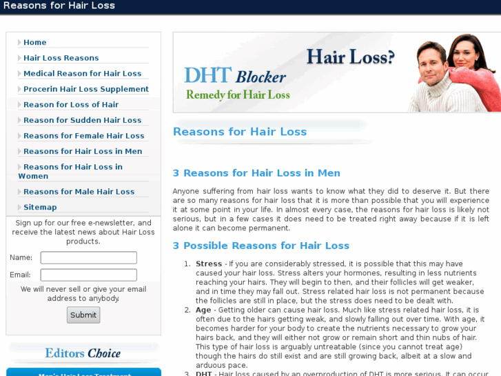 www.reasonsforhairloss.net