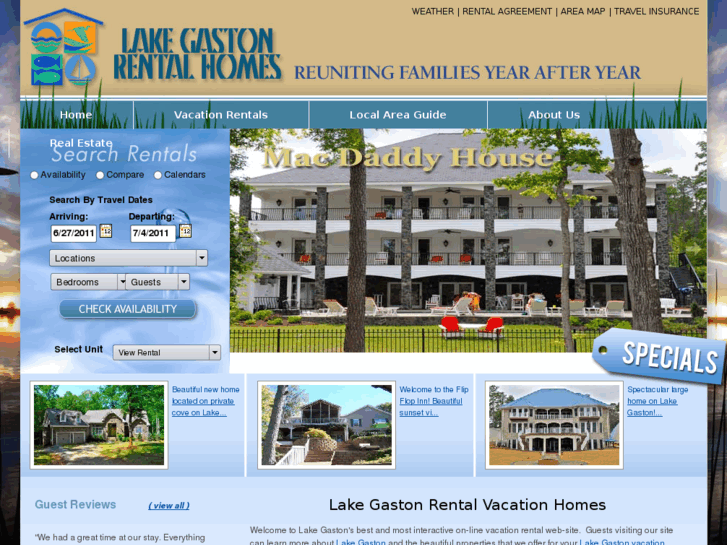 www.lakegastonrentalhomes.com