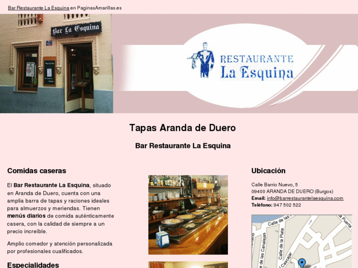 www.barrestaurantelaesquina.com