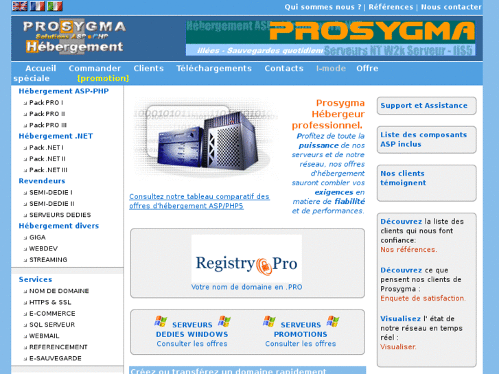 www.prosygma-hebergement.com