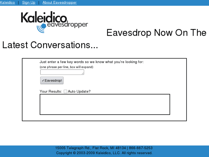 www.eavesdropnow.com